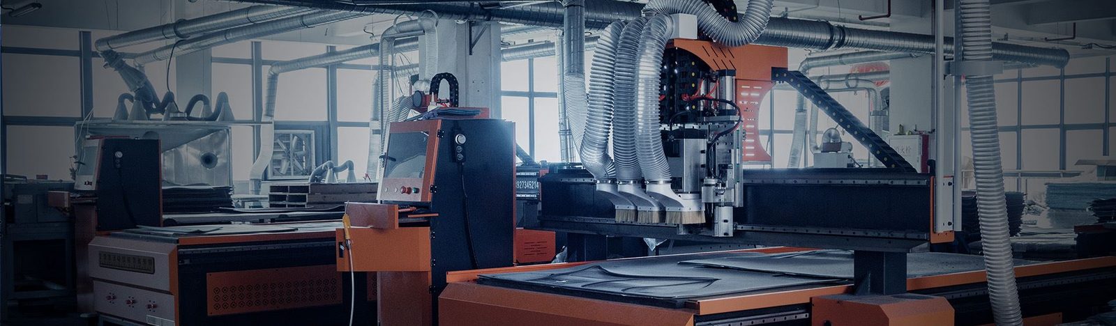CNC routing hall — cutting tables for kits and engraving