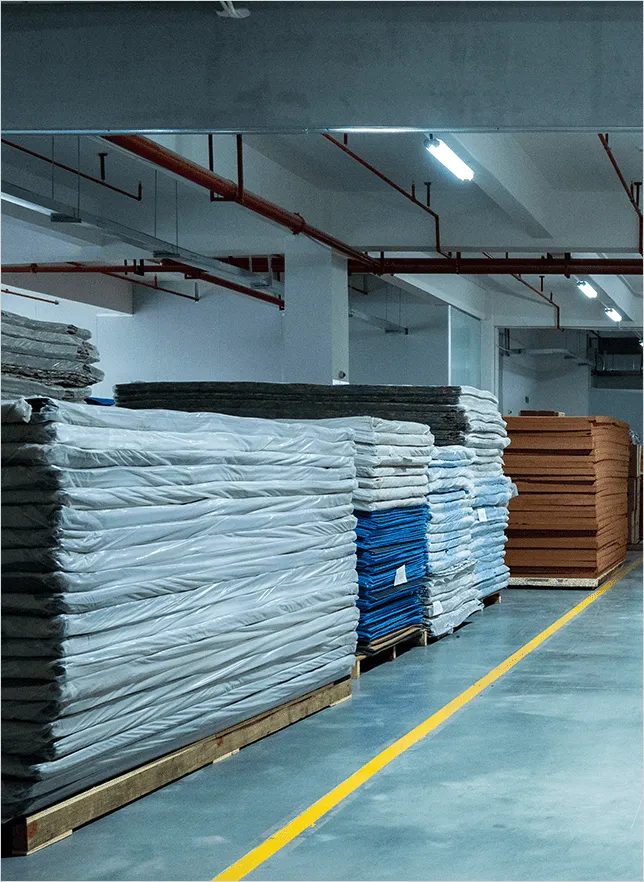 Sheet stock warehouse — ready-to-ship inventory